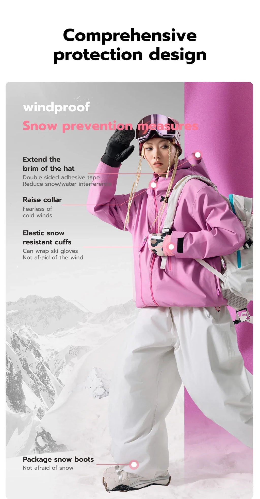 Men Women 3L Cotton Ski Jacket Ski Pants Winter Warm Windproof Waterproof Outdoor Sports Snowboard Ski Coat Trousers