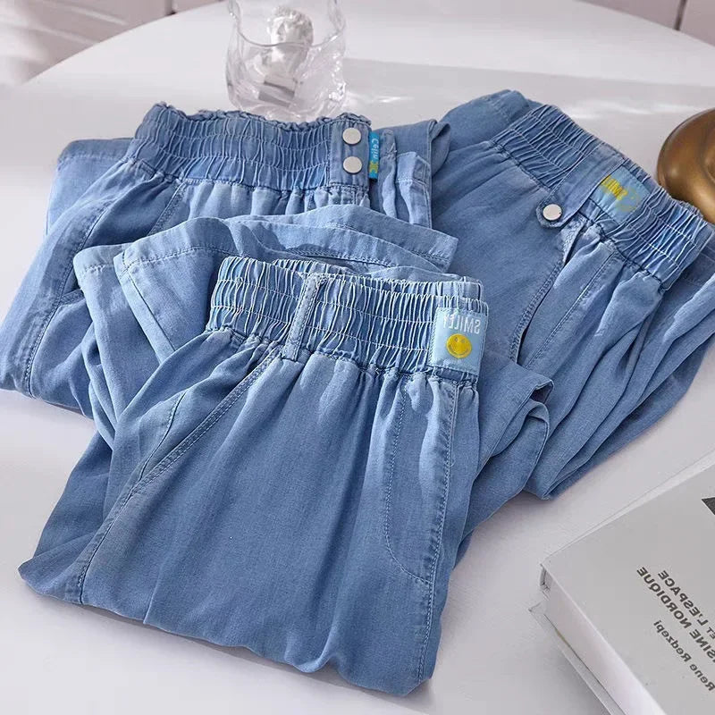 Women's Summer Trendy Brand Thin Wide Leg Pants