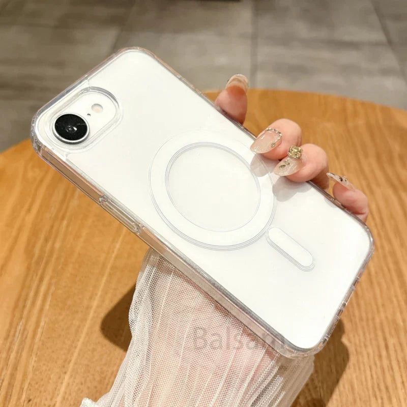 For Magsafe Magnetic Transparent Phone Case For iphone 16E 15 14 13 12 Mini 11 16 Pro Max XR X XS Max 7 8 Plus SE2020 Soft Cover