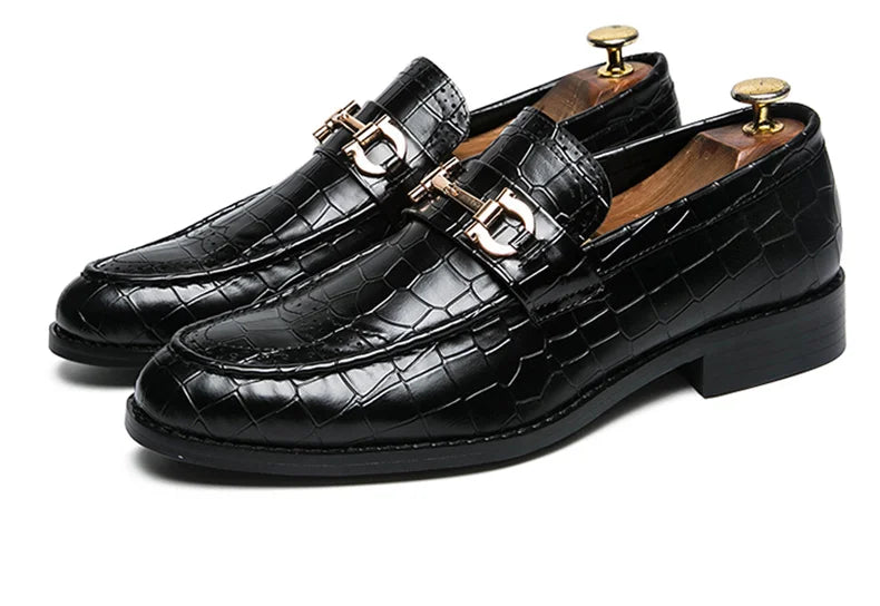 Classic Social Leather Shoes For Men Leather Loafers Wedding Casual Business Brogues Shoes Men Office Leather Men's Dress Shoes