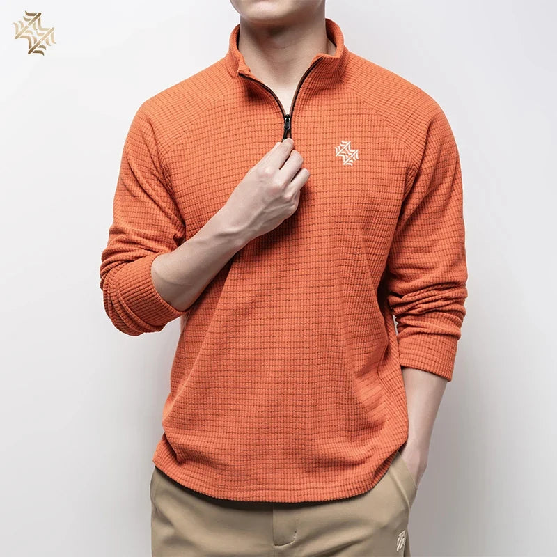 Autumn High Quality Men's Running Fitness Outdoor Sportswear Fashion Business Casual Breathable Long Sleeve T-Shirt Tops