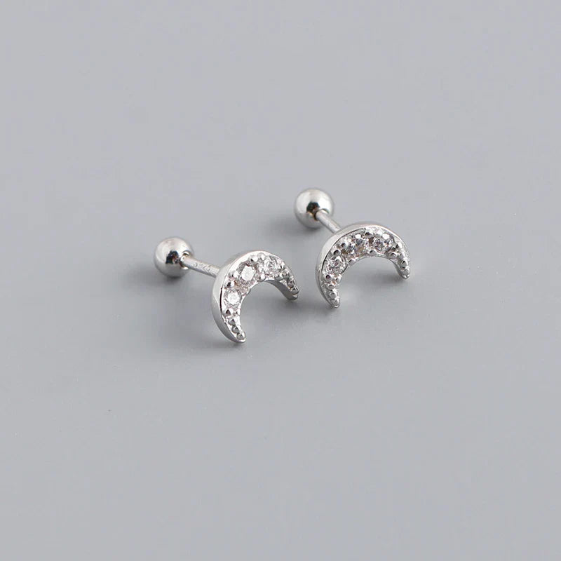 925 Sterling Silver Fashion Korean Petal Screw Bead Stud Earrings for Women Charm Ear Bone Piercing Jewelry Accessories