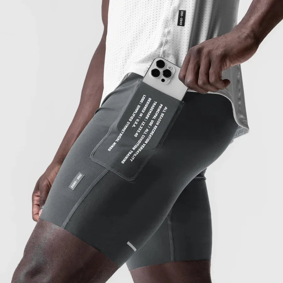 Men's Workout Shorts Quick Dry Skinny Running Shorts Gym Fitness Jogger Stretch Slim Fit Bodybuilding Short Pants Activewear