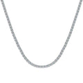 Full Moissanite Tennis Necklace with Pendant 925 Sterling Sliver Plated 18k Chain for Man Sparkling HipHop Party Jewely