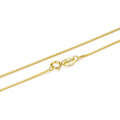 Solid Gold Over 925 Sterling Silver Chain Necklace for Women Teens DIY, 0.8mm Box Chain Super Thin & Strong Basic Chain