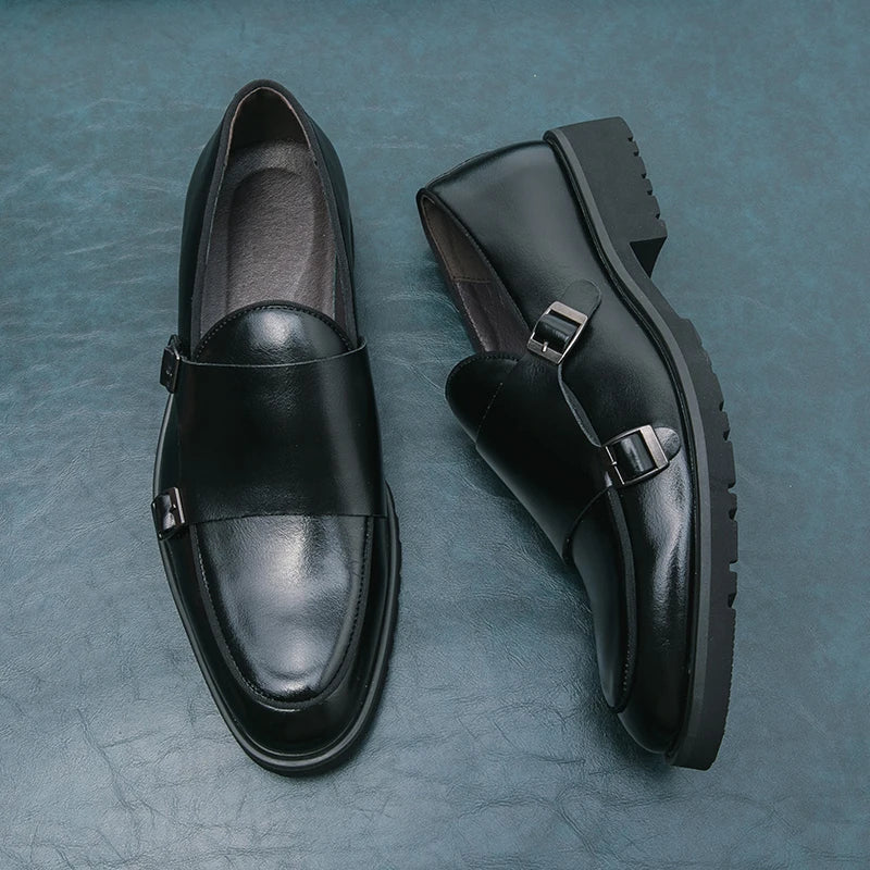 2026 Man Split Leather Shoes Rubber Sole Man Business Office Male Dress Lether Shoes Genuine Leather Wedding Party Shoes Plus 46