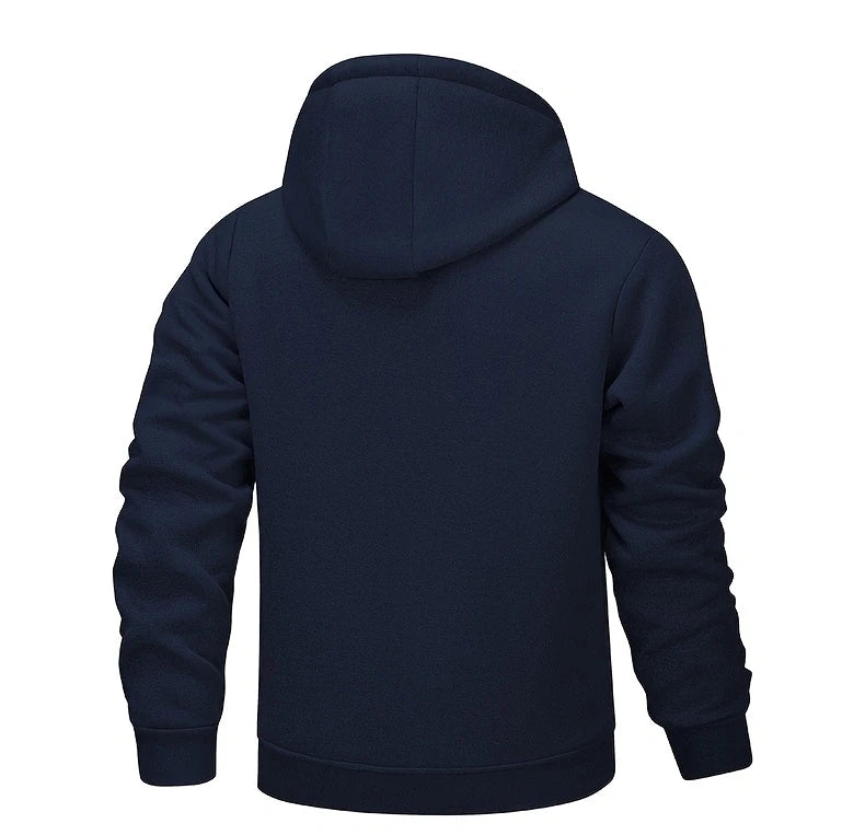 Winter Lambswool Zipper Hoodies Thicken Warm Jackets Long Sleeve Sweatshirts Casual Sports Fleece Black Coats Hooded Men Coat To