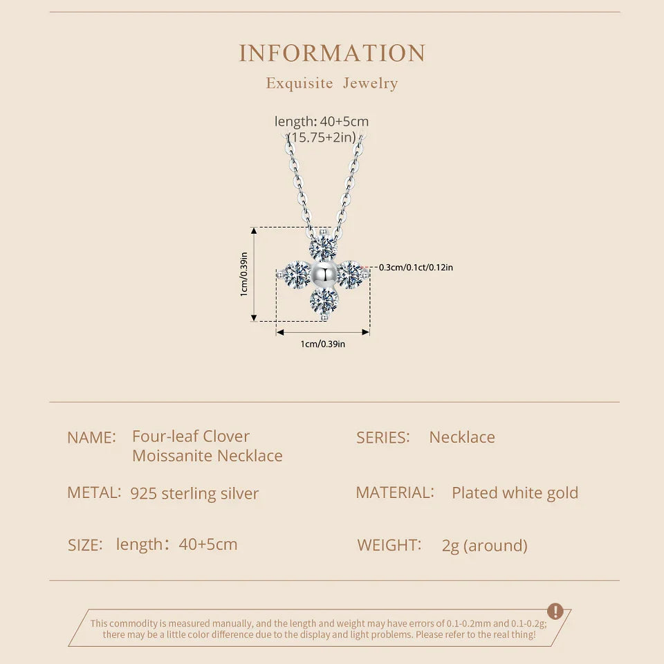 Shiny Moissanite Flower Pendant Necklace For Women Wedding Party S925 Silver with White Gold Plating Jewelry MSN038