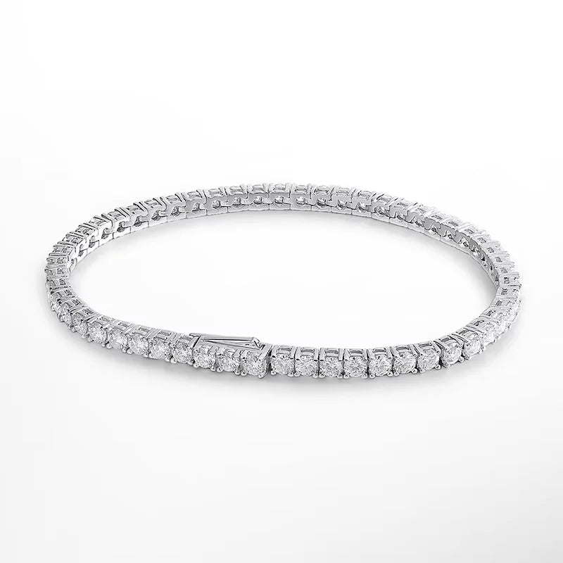 D VVS1 Moissanite Tennis Bracelet Original s925 Sterling Silver Plated 18k White Gold with GRA Bracelets for Women Man