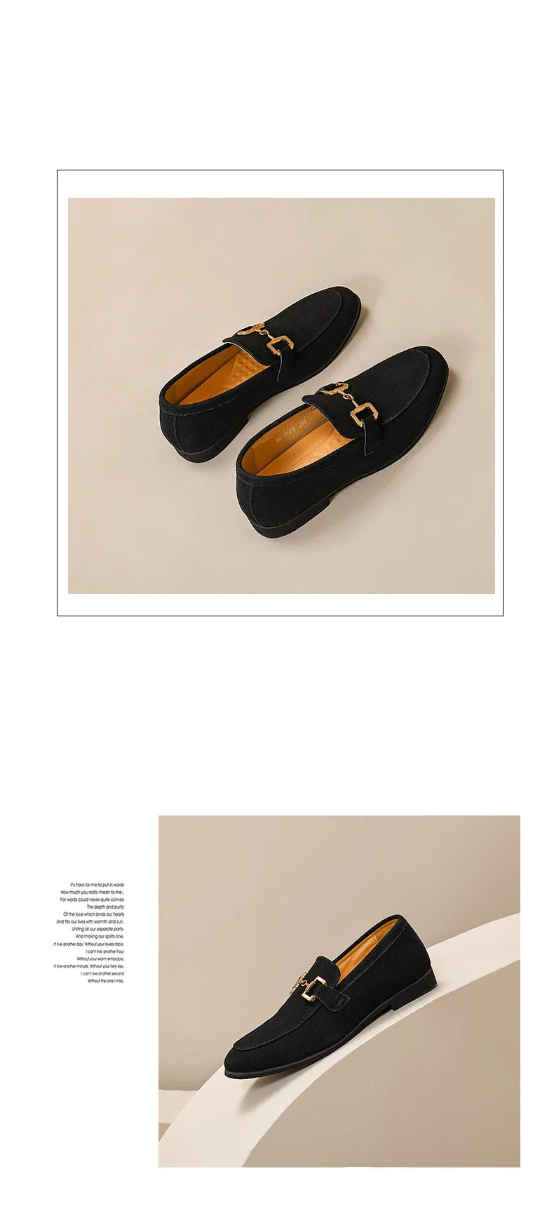 Fashion Brand Men Suede Leather Shoes Black Beige Horsebit Loafers Slip on Formal Mens Dress Shoes Wedding Office Casual Shoes
