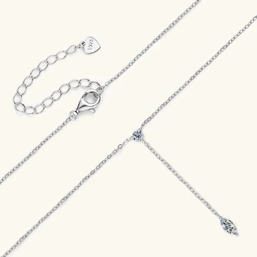 0.4cttw Marquise/round Cut Moissanite Necklace for Women D Color Luxury Pendant 925 Sterling Silver Jewelry Wholesale