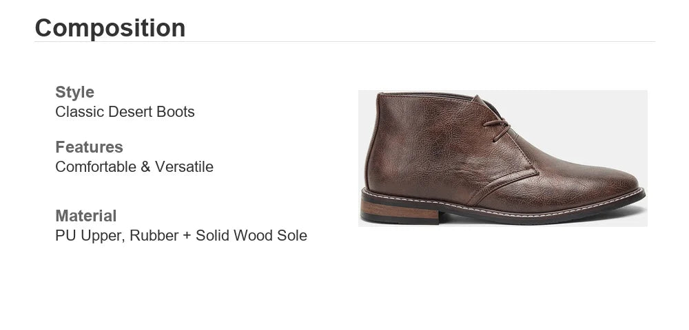 Classic Chukka Boots Men 2026 Brand Comfortable Fashion Retro Desert Boots