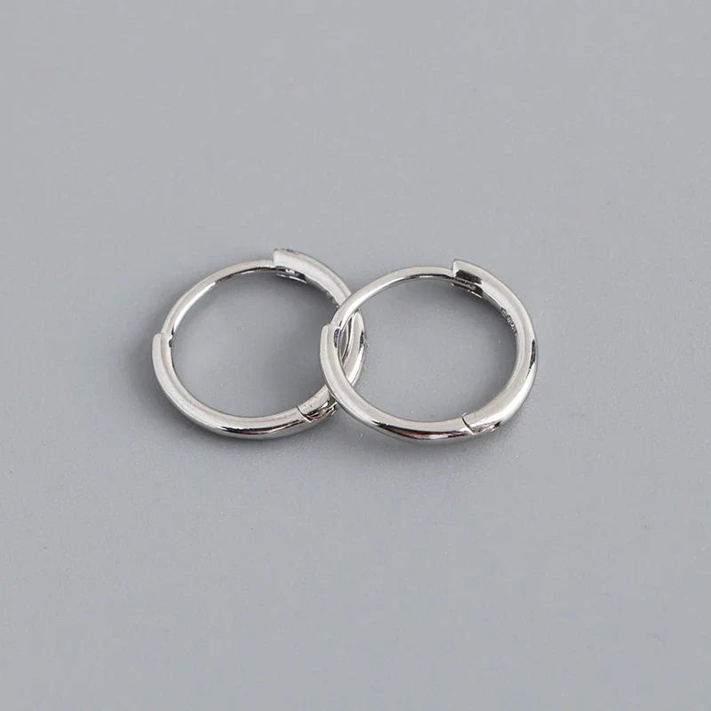 925 Sterling Silver Fashion Simple Huggies Ear Buckle Accessories Minimalist Charm Ear Hoop Earrings for Women Jewelry