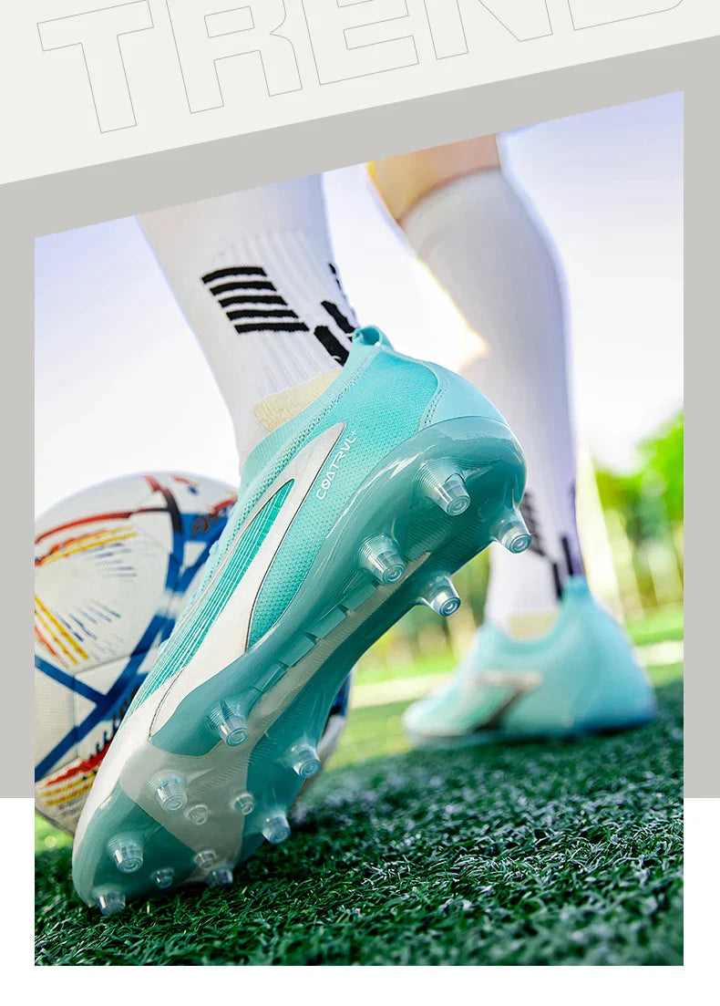 Men New TF Football Boots Sneakers Society Field Resistant Adult Breathable Male Soccer Shoes Training Top Quality Studded