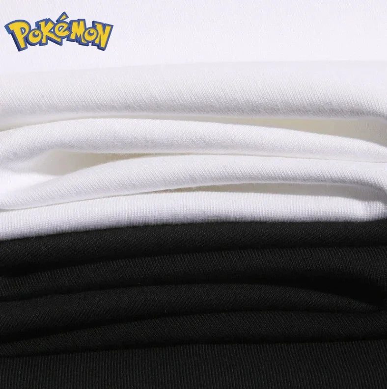 Pokémon Anime Rayquaza Peripheral Printed T-shirt Short Sleeved Men's and Women's Summer New Item Pure Cotton Loose Casual Top