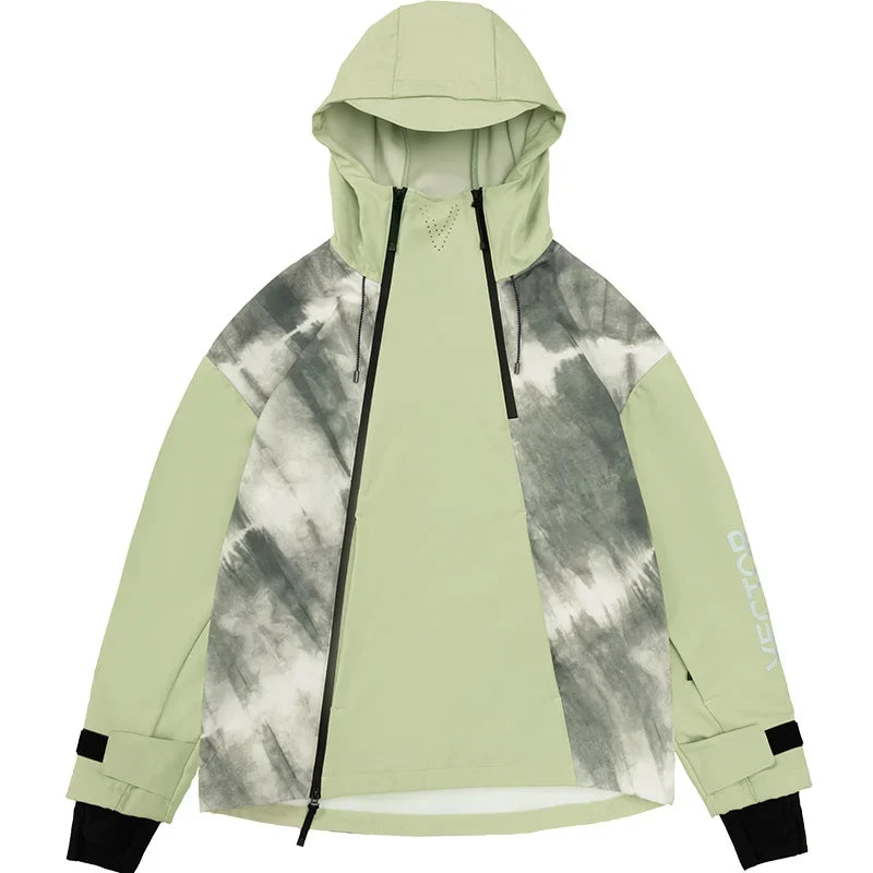 Men and Women Splicing Skiing Skiing Top Waterproof Windproof Warm Durable Indoor and Outdoor Skiing Snowboard Jacket