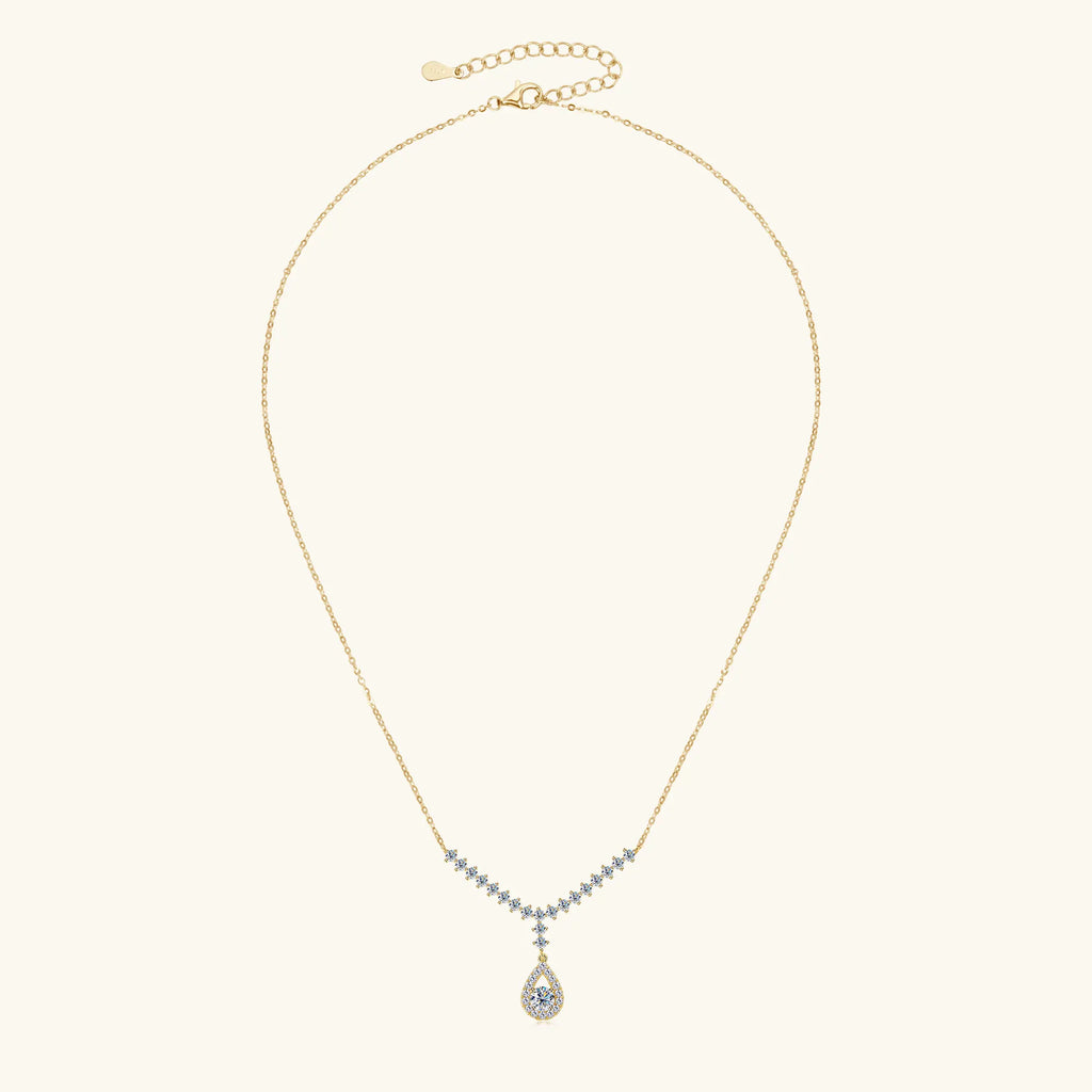 3.38CT Moissanite Necklaces for Women 100% Real Silver Chain 925 Pandant Lab Diamond Luxury Wedding Party Jewelry