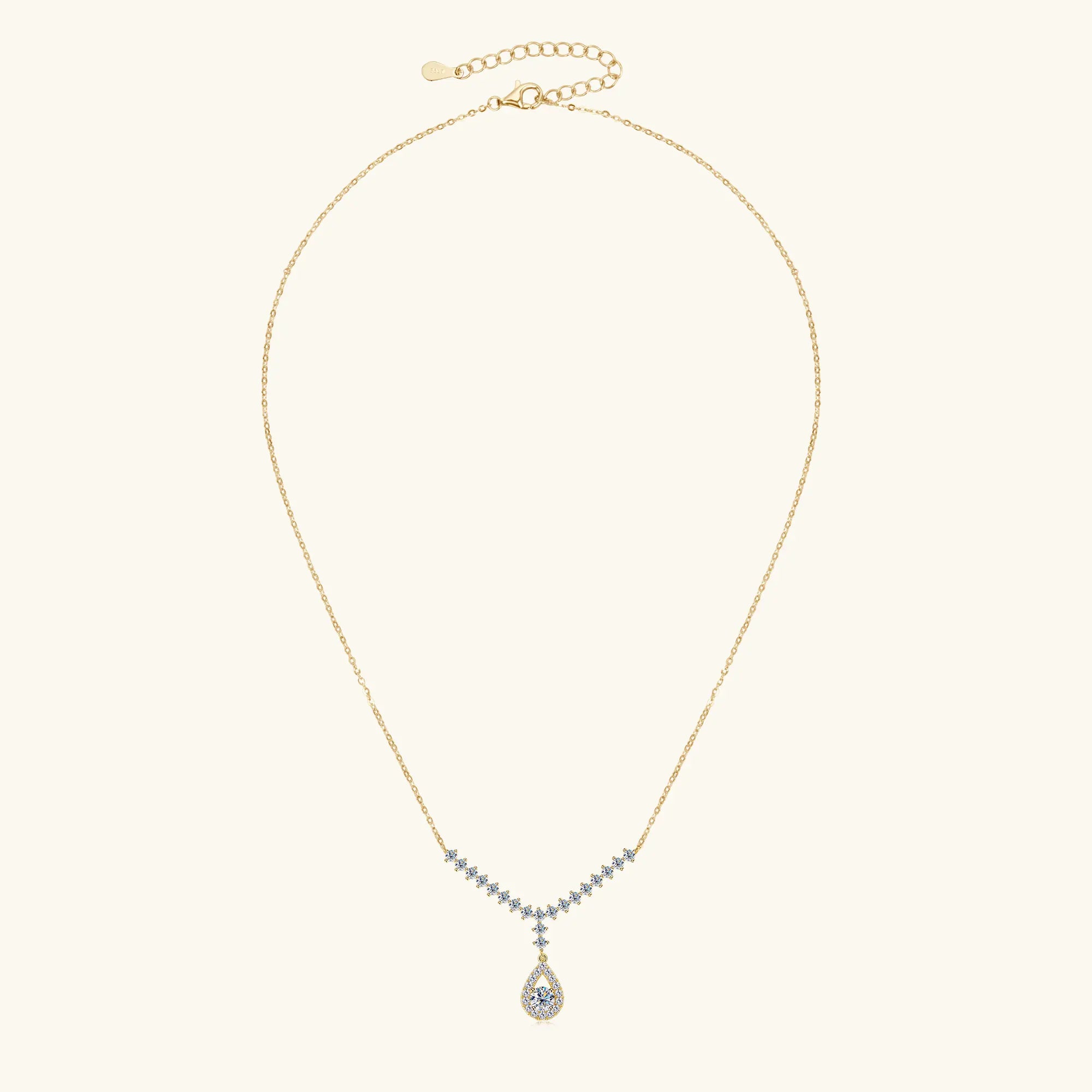 3.38CT Moissanite Necklaces for Women 100% Real Silver Chain 925 Pandant Lab Diamond Luxury Wedding Party Jewelry