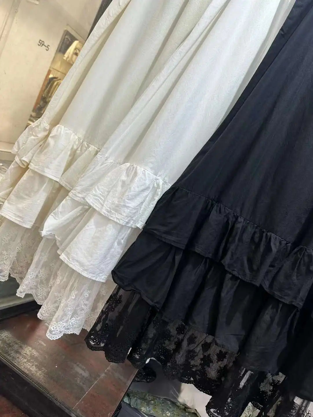 100% Cotton lace embroidery patchwork slip dress mori girl autumn summer Japan style sweet petticoat dress lolita cute clothes