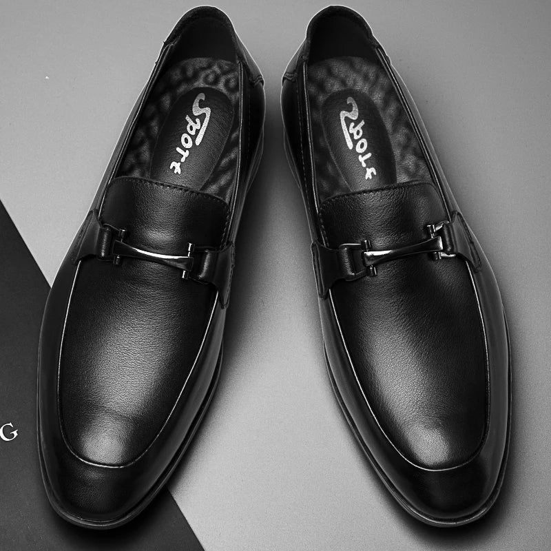 Italy Luxury Brand Fashion Men Casual Shoes Loafer Shoes Men Genuine Leather Slip-on Formal Shoes Moccasins Handmade Man Shoes