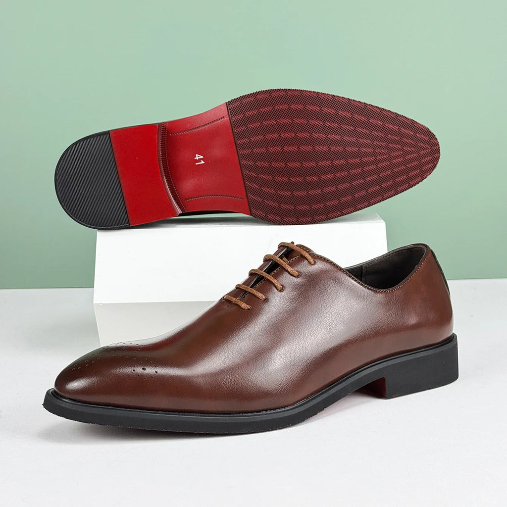 Men’s Formal Leather Dress Shoes – Classic Oxford Style for Business & Events