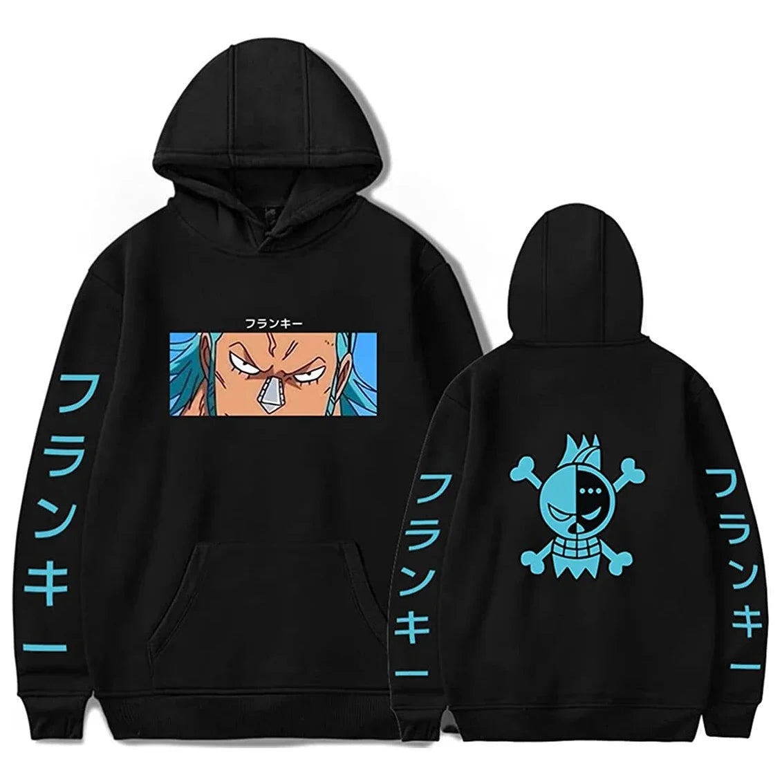 هودي رجالي عصري لفصلي الربيع والخريف MONKEY D LUFFY ملابس كاجوال بغطاء رأس بلون موحد ملابس الشارع للرجال مطبوع عليها رسوم كرتونية من قطعة واحدة