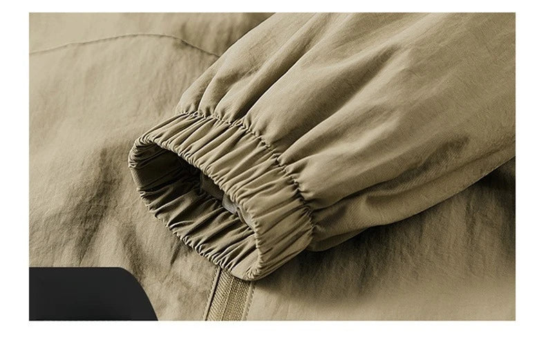 Autumn Breathable New Men's Jackets Outdoor Sports Loose Korean Casual Coat Man Stand Up Collar Classic Solid Color Windbreaker