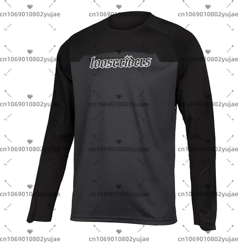 Men's Loose Riders Motocross Enduro Downhill Cycling Jersey Quick-Drying Breathable BMX Mountain Bike Shirt T-Shirt