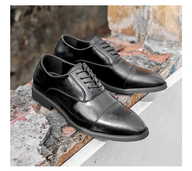 High Quality Men Genuine Leather Shoes Luxury Designer Oxford ShoesMale Business Office Brogue Dress Shoes for Men Wedding Shoe