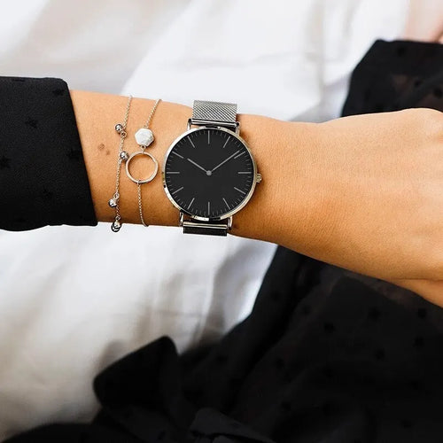 1PC Luxury Rose Gold Watch Women Bracelet Watches Brand Ladies Casual Quartz Watch Steel Women's Wristwatch Montre Femme Relogio