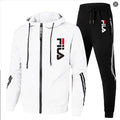 2026 Men's spring and Fall outdoor zipper jacket + sweatpants jogging set Casual basketball fitness two-piece set