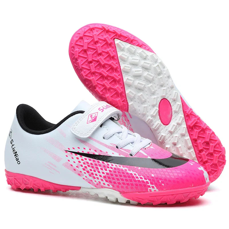 30-40# Personality Stylish And Comfortable Boys Girls Training Game Sneakers Indoor Outdoor Lawn Youth Student Soccer Shoes