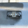 2CT Emerald Moissanite Diamond D Color Women's Ring S925 Sliver 18K White Gold Royal Blue Rings Fine Jewelry for Women
