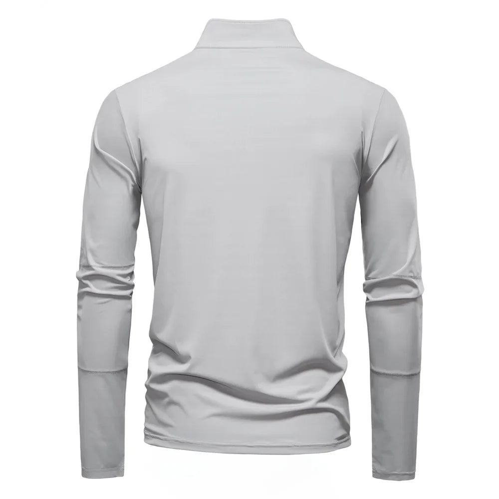 AIOPESON 2025 Men's Spring Lightweight Breathable UV Protection Sun Shirt for Outdoor Activities Male T Shirt