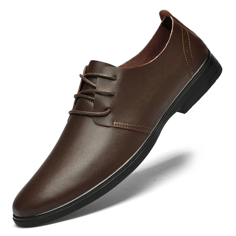 Classic Dress Mens Flats for Wedding Men Oxfords Shoes Fashion Casual Footwear Men New Genuine Leather for Male Walking Shoes