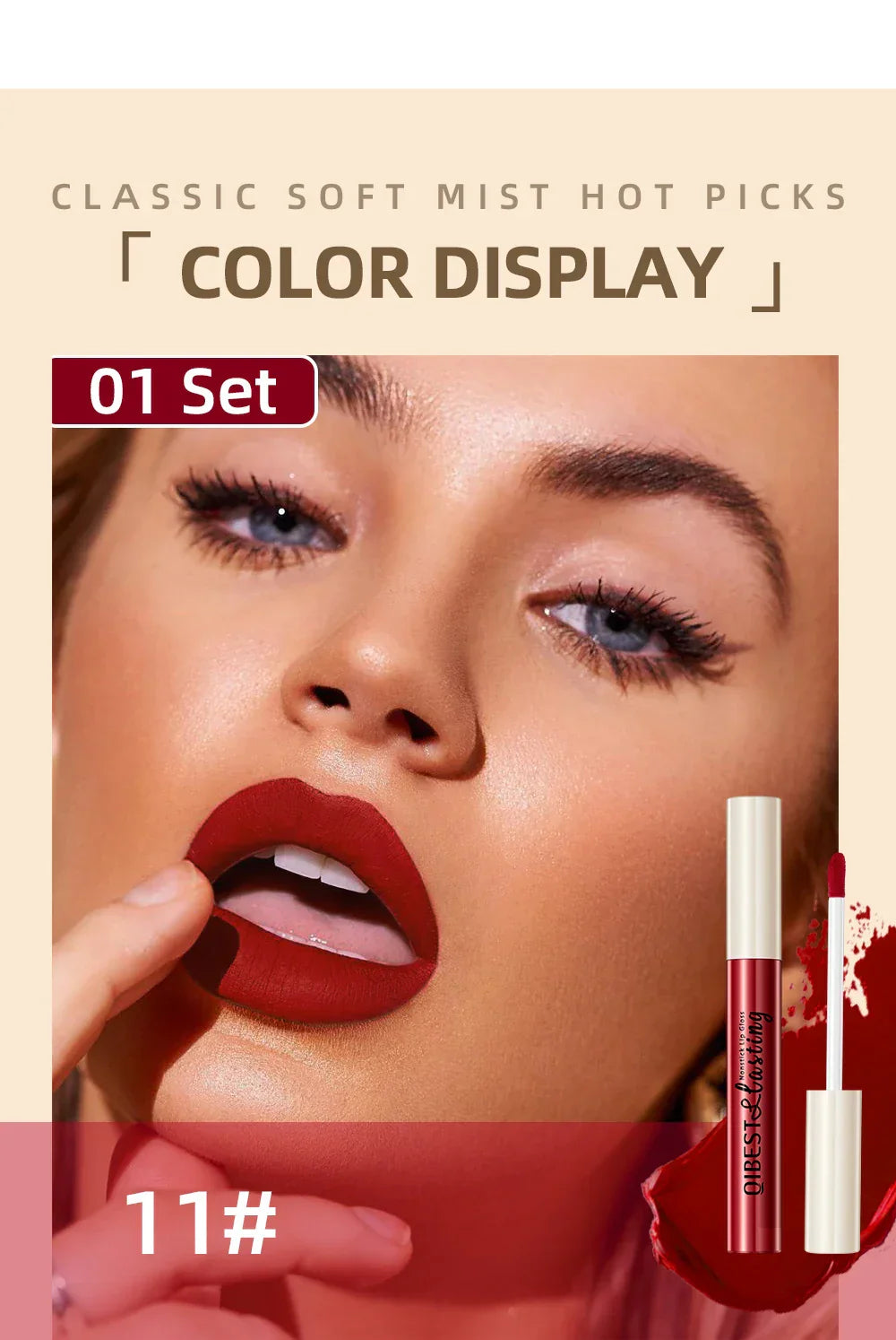 12 Colors Matte Liquid Lipstick Sets Lip Gloss Waterproof Long Lasting Sexy Red White Black Nude Lipgloss Makeup Sets