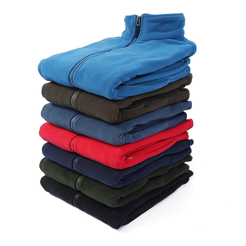 Men Polar Fleece Jackets Winter Windproof Thermal Soft Shell Jacket Outdoor Sports Hiking Camping Skiing Climbing Warm Coat