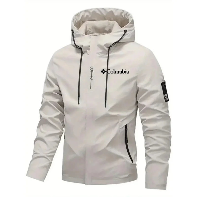 2026 Men's Waterproof Raincoat Hooded Lightweight Cycling Jacket Street Style Hiking Windproof Outdoor Leisure
