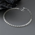 Real 925 Sterling Silver Simple Hollow out Fashion Bracelet Chain For Women Valentine's Day Party Gift Female Jewelry