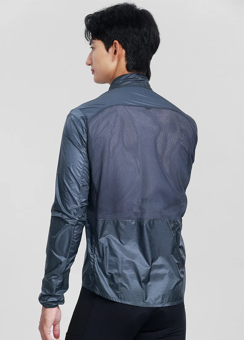 Men's Road Bike Windbreaker Windproof Water-Resistant Lightweight Bicycle Long Sleeved Cycling Jacket MTB Clothing Man