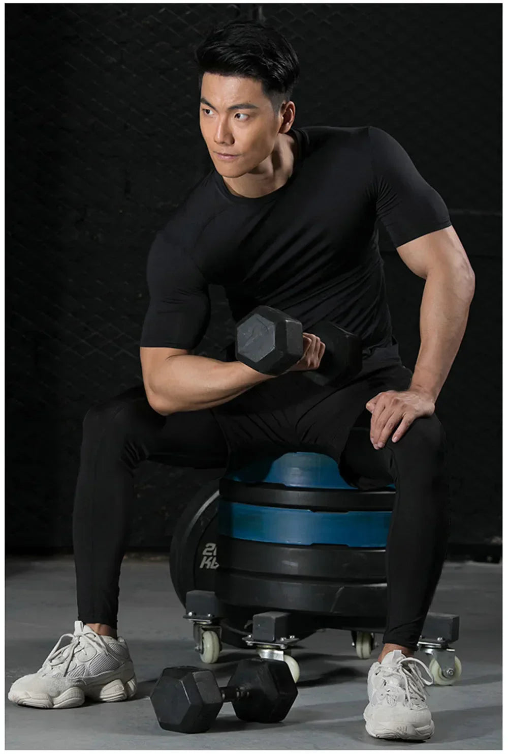 2024 Men's Running Fitness Sportswear Athletic T-Shirt Training Gym Clothes Sports Suits Workout Jogging Rashguard Men's Kit
