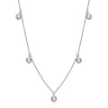Moissanite Necklaces for Women 0.5ct Round Lab Diamond GRA s925 Sterling Silver 18k Dainty Daily Necklace Jewelry Gift