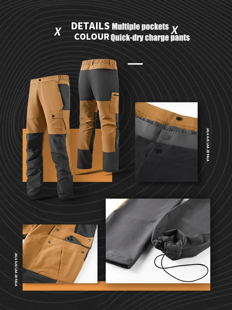 Autumn Hiking Pants Quick Dry Outdoor Charge Pant Men Patchwork Windproof Camping Trekking Trousers  Elasticity Hunting Pant