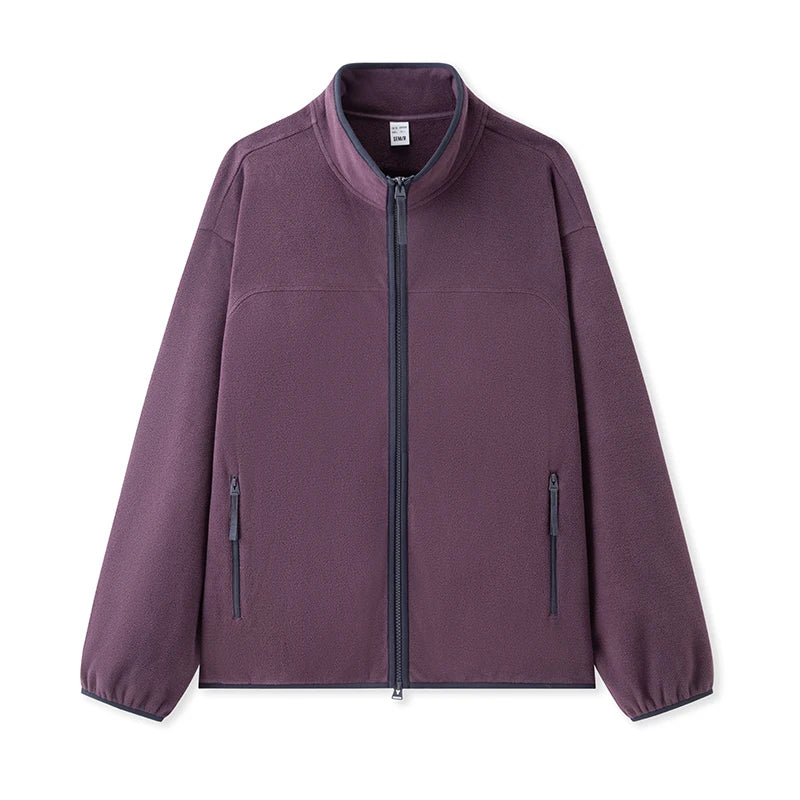 Jacket Men Anti-Static Fur Coat New Autumn 2024 Warm Fleece Couple Style Collar Top