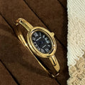 Women Rome Dial Quartz Watch Brand Luxury Gold Colors Bangle Oval  Wristwatch Relogio Feminino Gifts Clock Montre Femme
