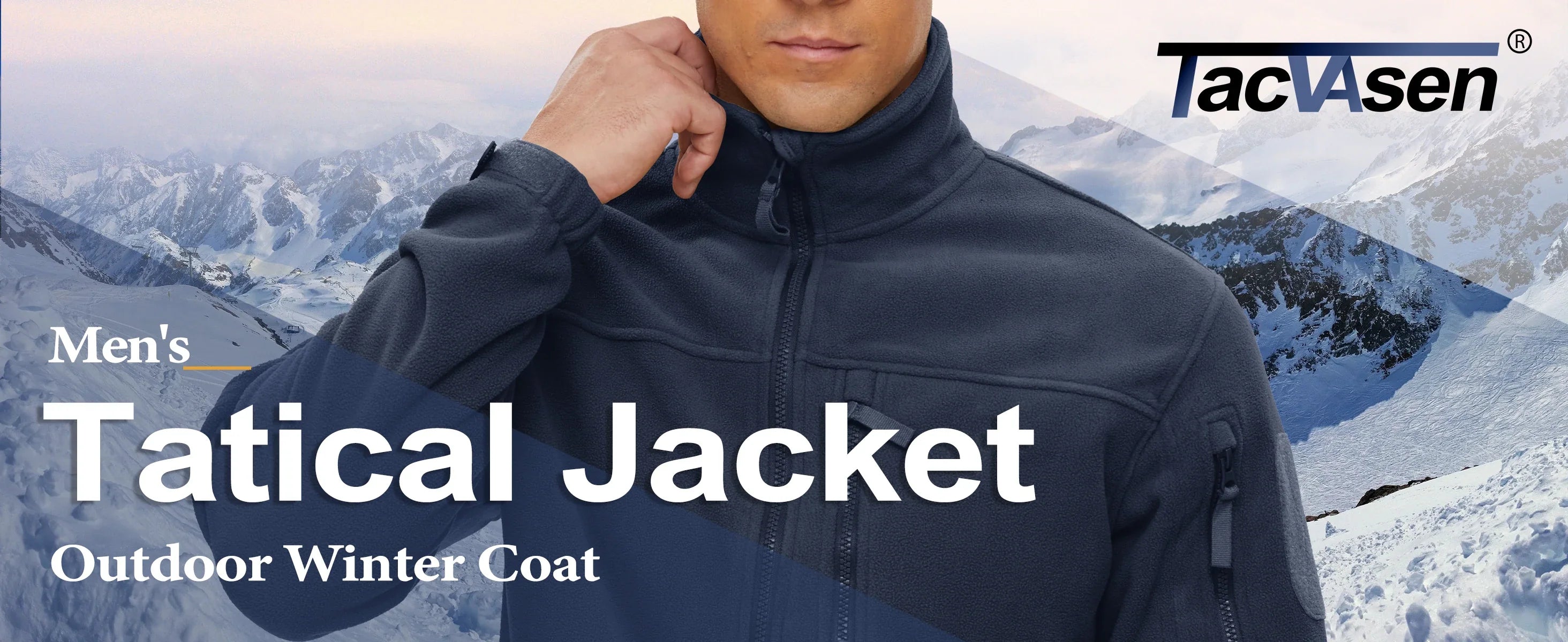 Men's Fleece Jacket Soft Warmth Windproof Full Zip Up Coat Multiple Zipper Pockets Hiking Working Outdoors Windbreaker
