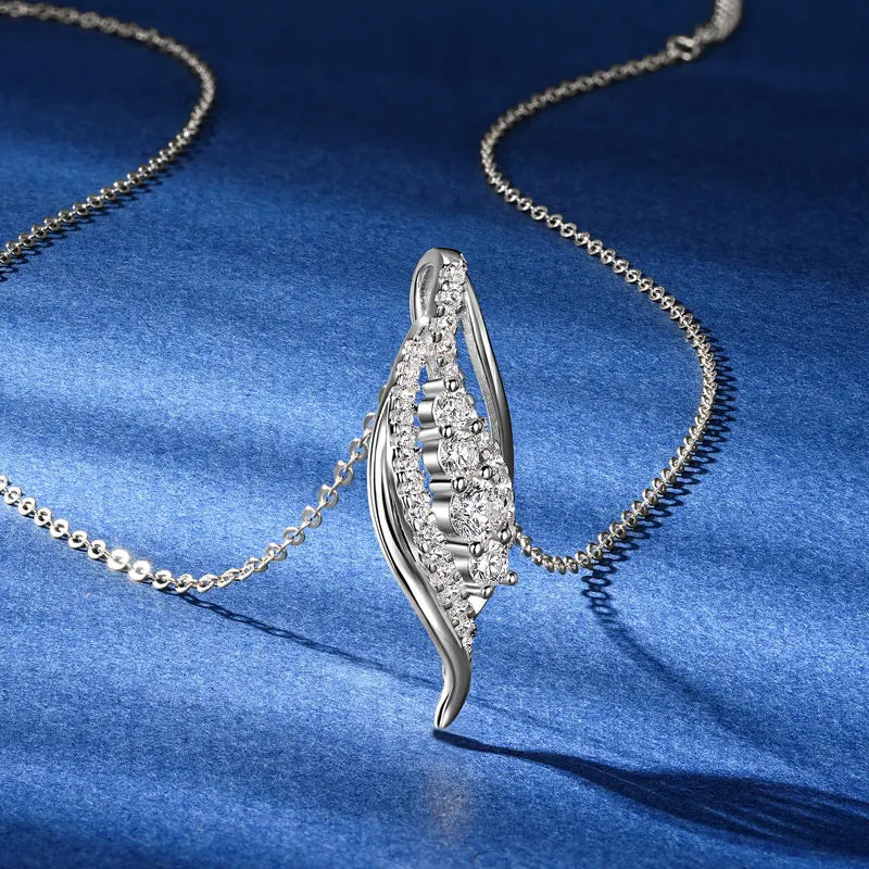 Multi-size Moissanite Pendant Necklace Chains for Women 925 Sterling Silver Wedding Fine Jewelry Gifts with Certificate