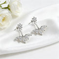 Trendy Full Moissanite Stud Earrings for Women Elegant Wedding Engagement Lab Diamond Ear Pure 925 Silver Jewelry Gifts