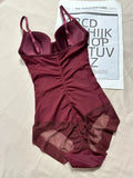 Thin Shapewear Bodysuit with Built in Bra Tummy Control Postpartum Slimming Underwear
