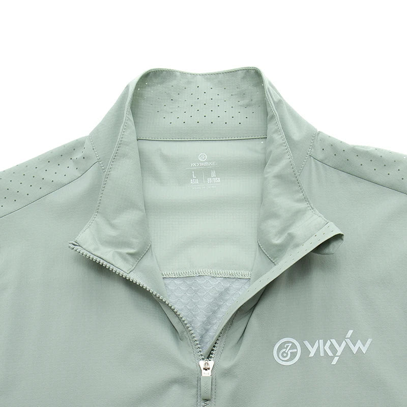 Men Windproof Waterproof Long Sleeve Cycling Jacket YKK Double Zipper Breathable MTB Bike Clothing Tops Pro Team Jersey